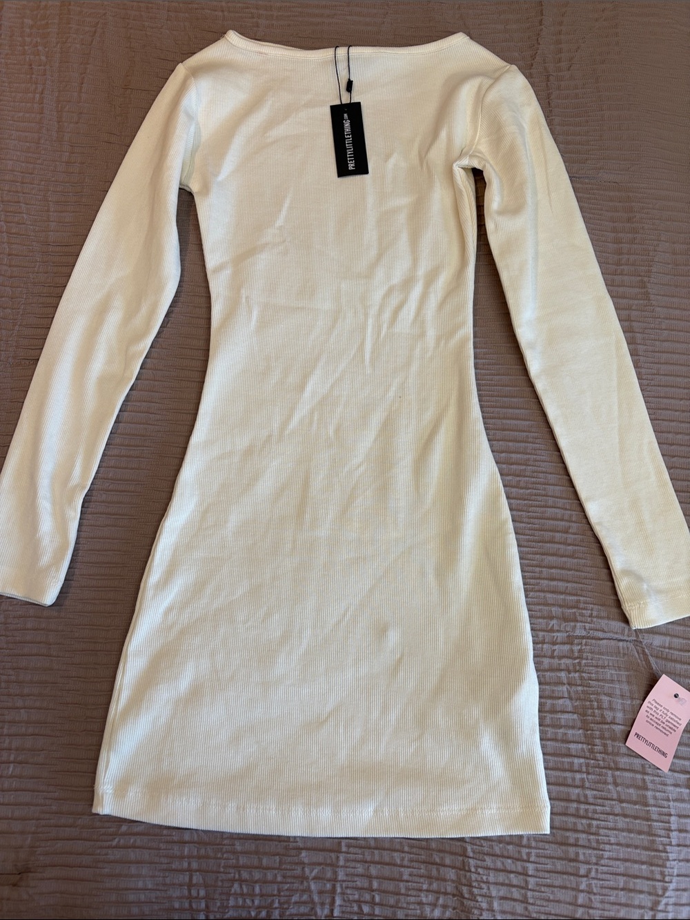 Boat neck mini dress